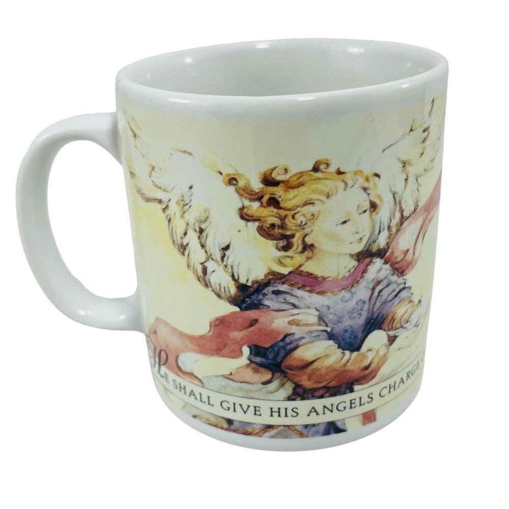 Vintage Beyond A Dream Angel Wing Mug M9018 Bible Verse Psalm Christian Religion